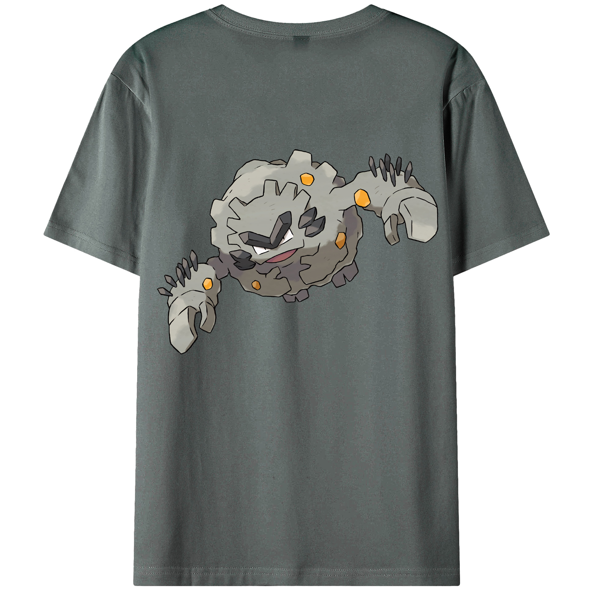 （画像用） ポケットモンスター Pokémon 綿100％ メンズ半袖Tシャツ（バックプリント） 通気性
